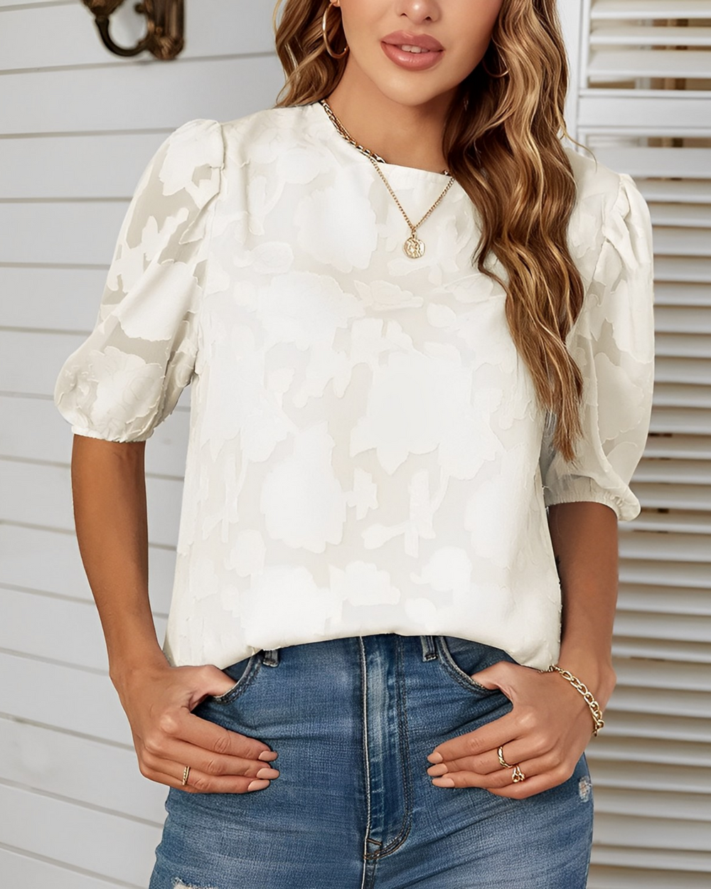 Chiffon Blouse For Women | Summer | White 1