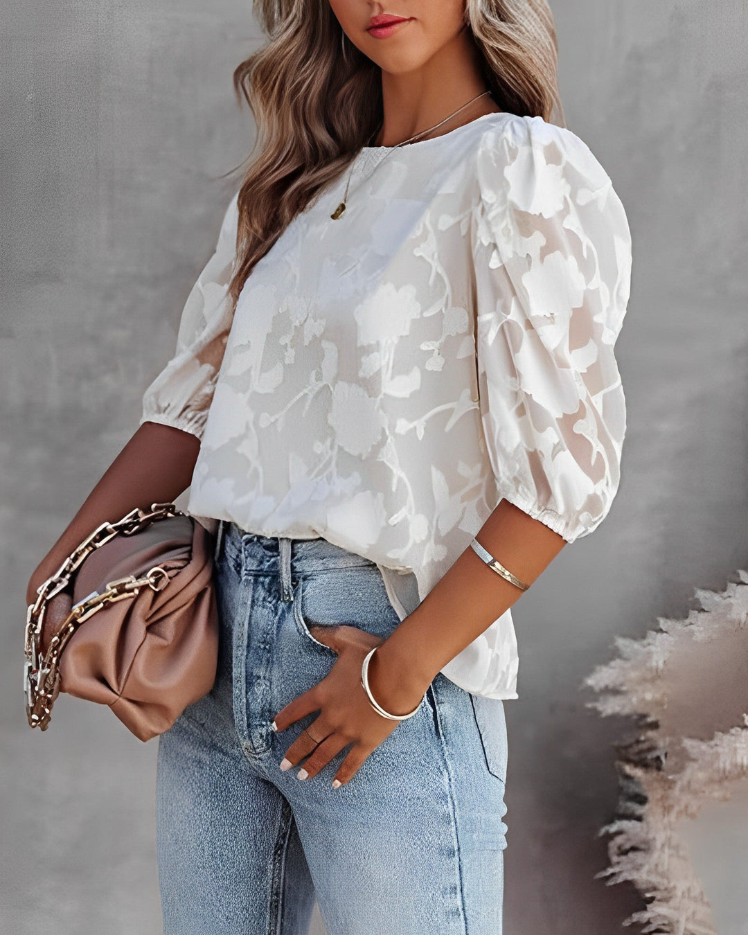 Chiffon Blouse For Women | Summer | White 2