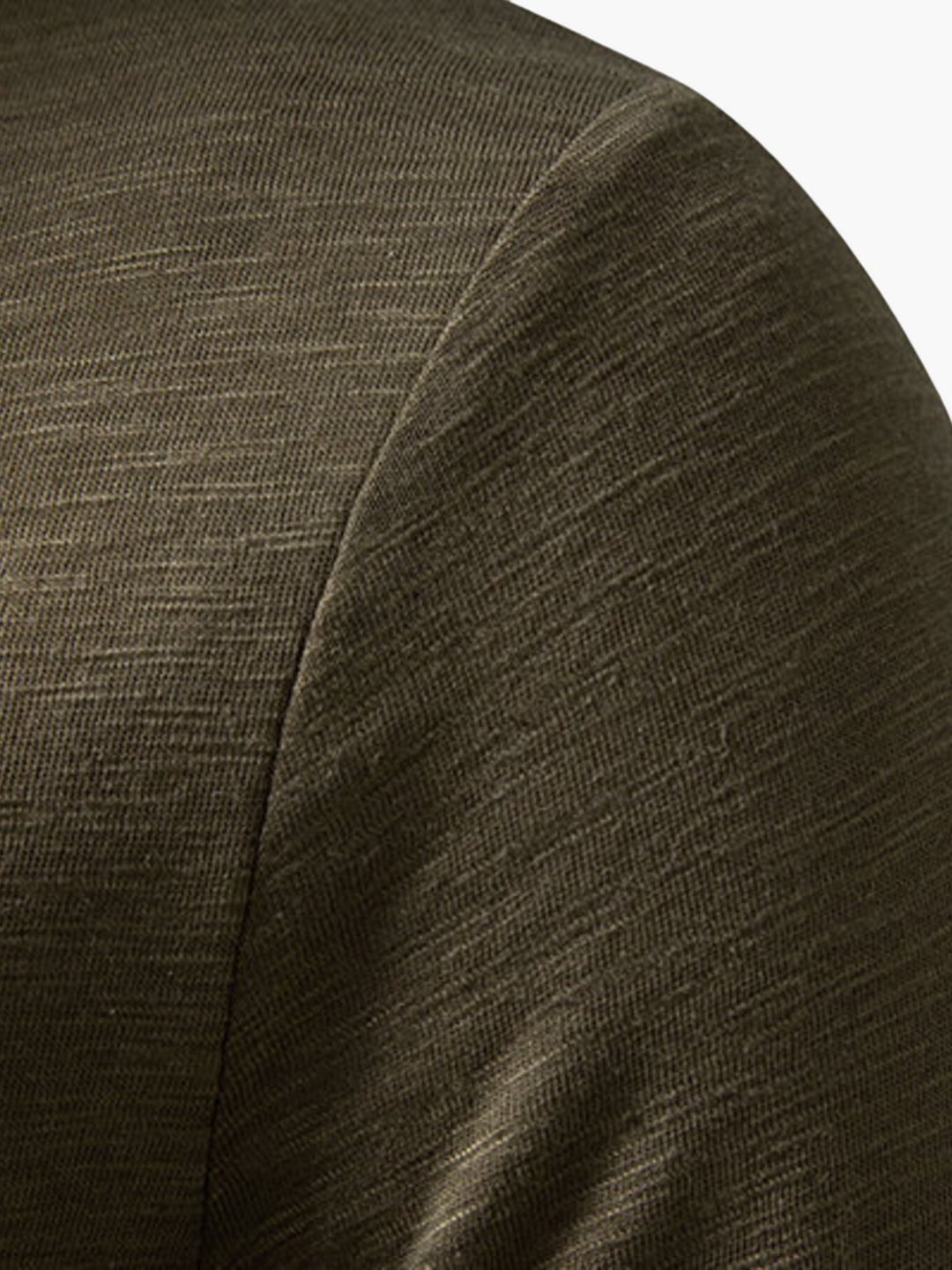 Summer Cotton Men's Long Sleeve Henley T-Shirt