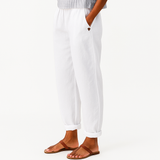 Cotton Linen Trousers for Women Relaxed Fit Summer Casual Pants