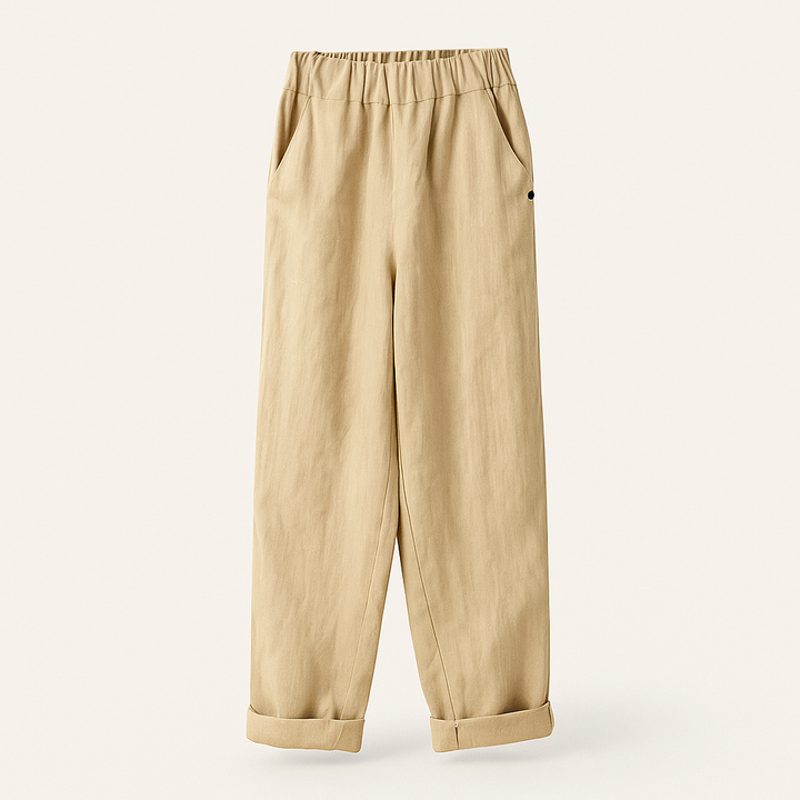 Cotton Linen Trousers for Women Relaxed Fit Summer Casual Pants