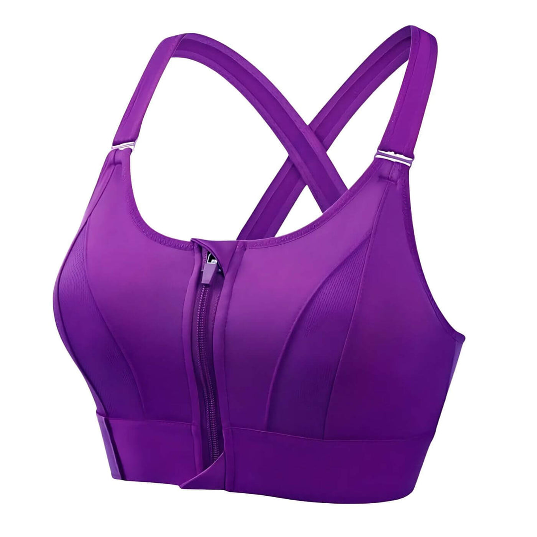 High-Impact Sports Bra Summer Breathable Nylon Supportive Workout Crop Top