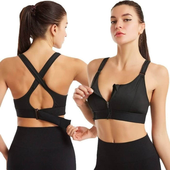 High-Impact Sports Bra Summer Breathable Nylon Supportive Workout Crop Top