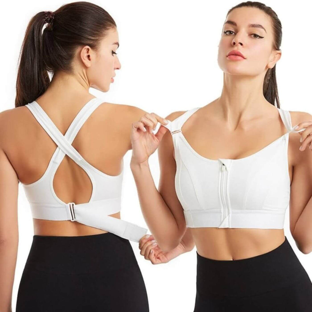 High-Impact Sports Bra Summer Breathable Nylon Supportive Workout Crop Top