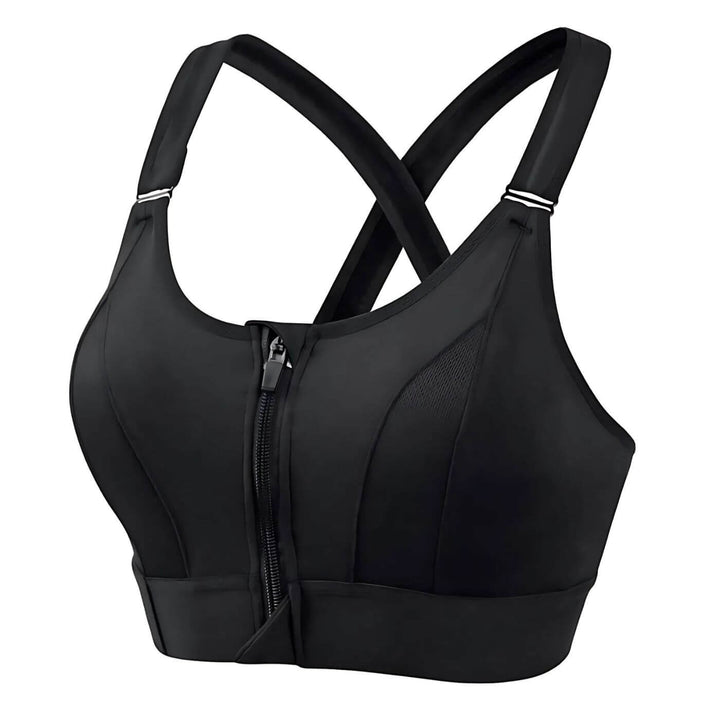 High-Impact Sports Bra Summer Breathable Nylon Supportive Workout Crop Top