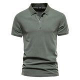 Men's Knit Polo Shirt Short Sleeve Breathable Summer Top