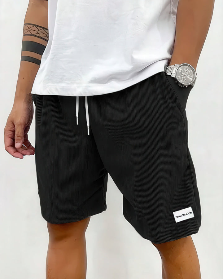 Knee-Length Shorts For Men | Relaxed Fit | Black