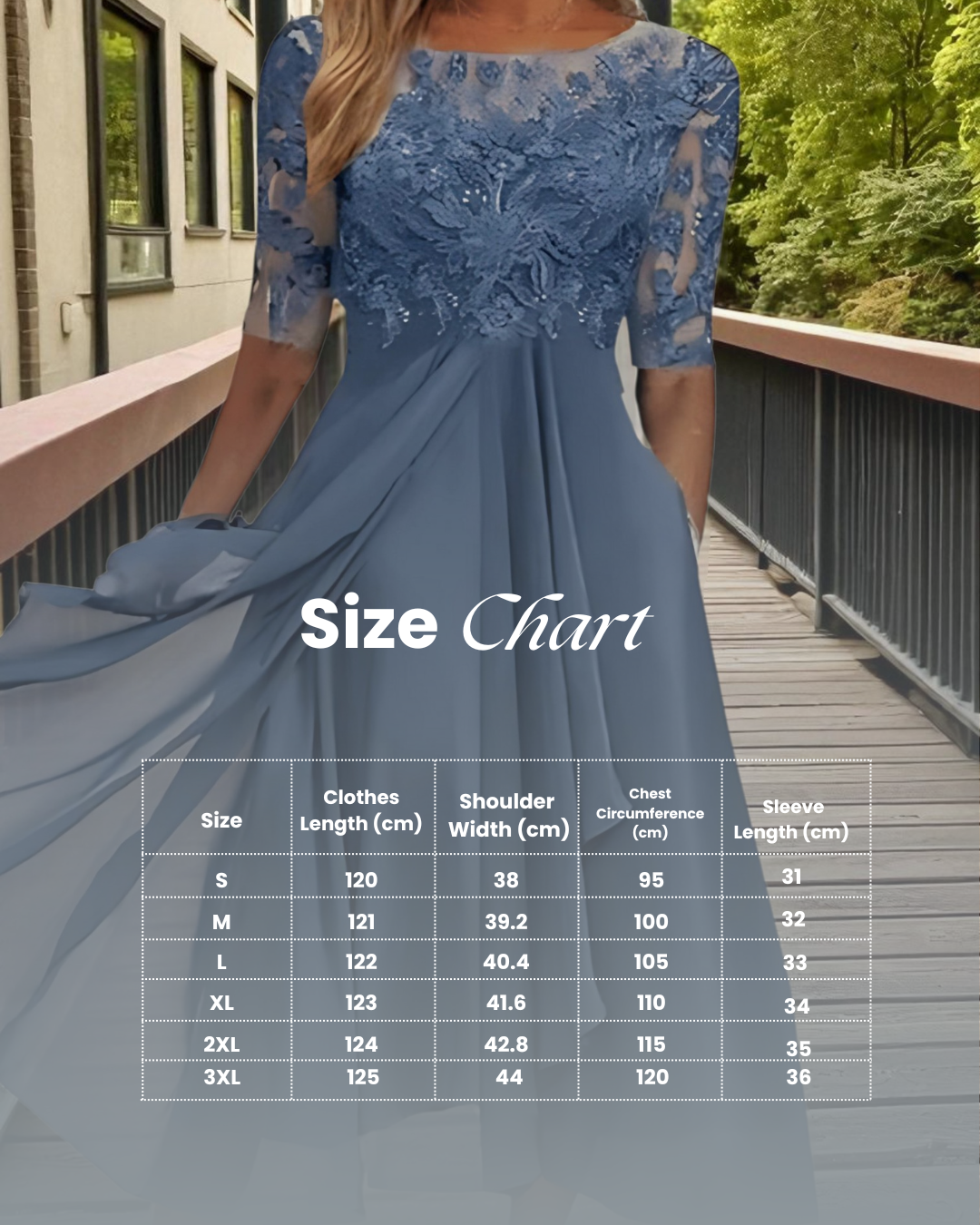 Lace Chiffon Midi Dress | Half Sleeves