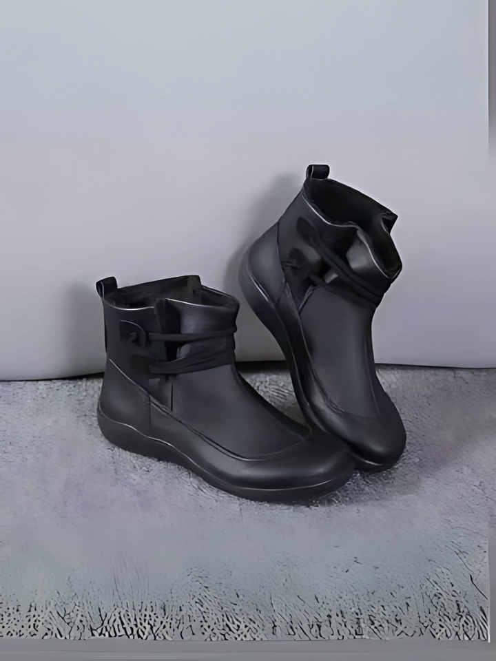 Leather Ankle Boots | Waterproof | Black