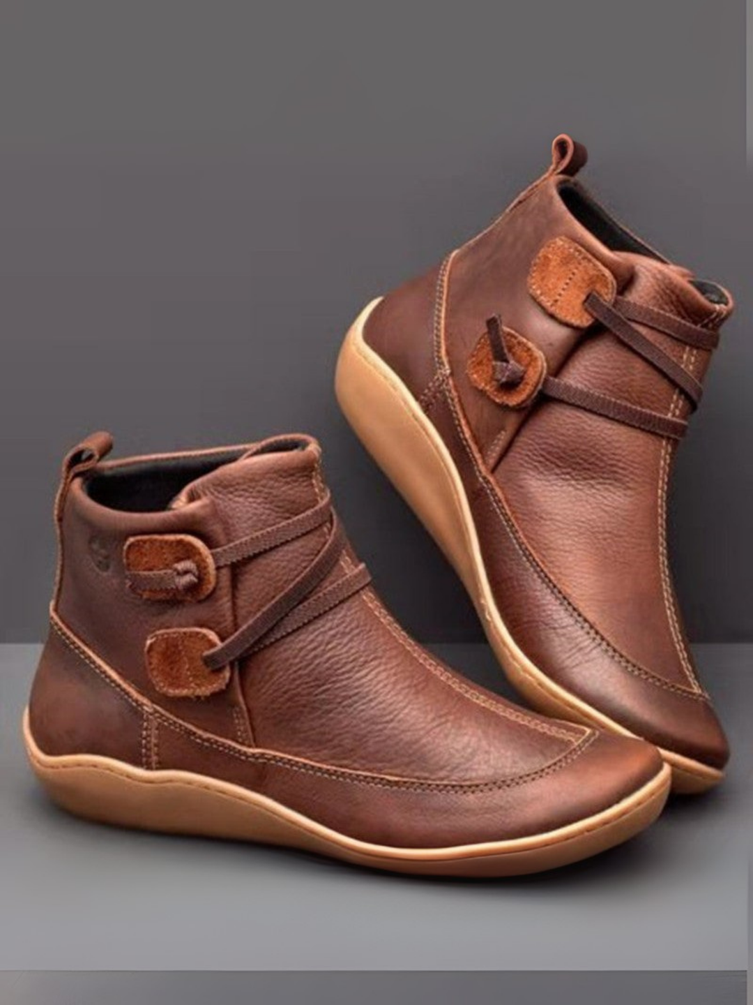 Leather Ankle Boots | Waterproof | Brown