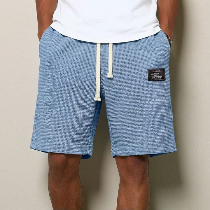 Cotton Waffle Knit Shorts For Men Casual Trousers