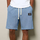 Cotton Waffle Knit Shorts For Men Casual Trousers