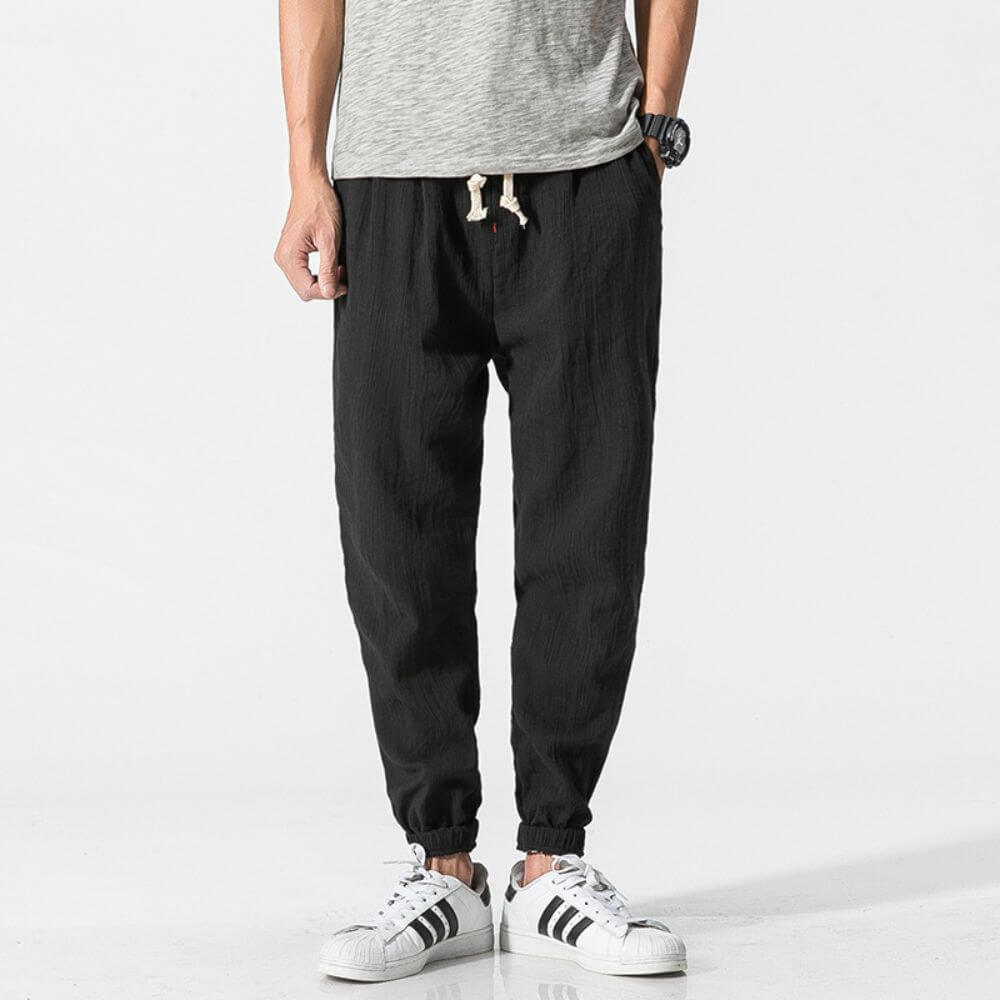 Linen Pants For Men | Breathable | Black