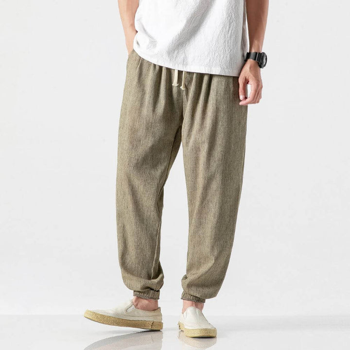 Linen Pants For Men | Breathable | Khaki