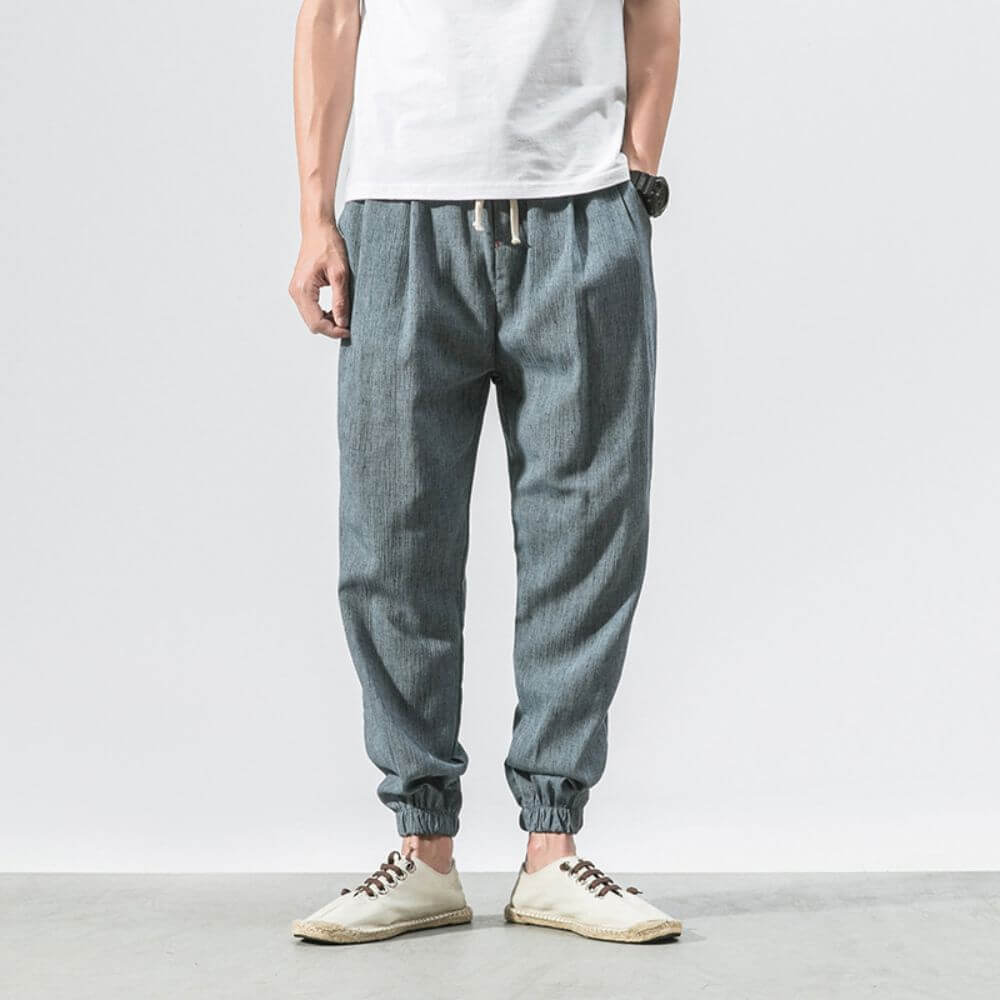 Linen Pants For Men | Breathable | Light Blue