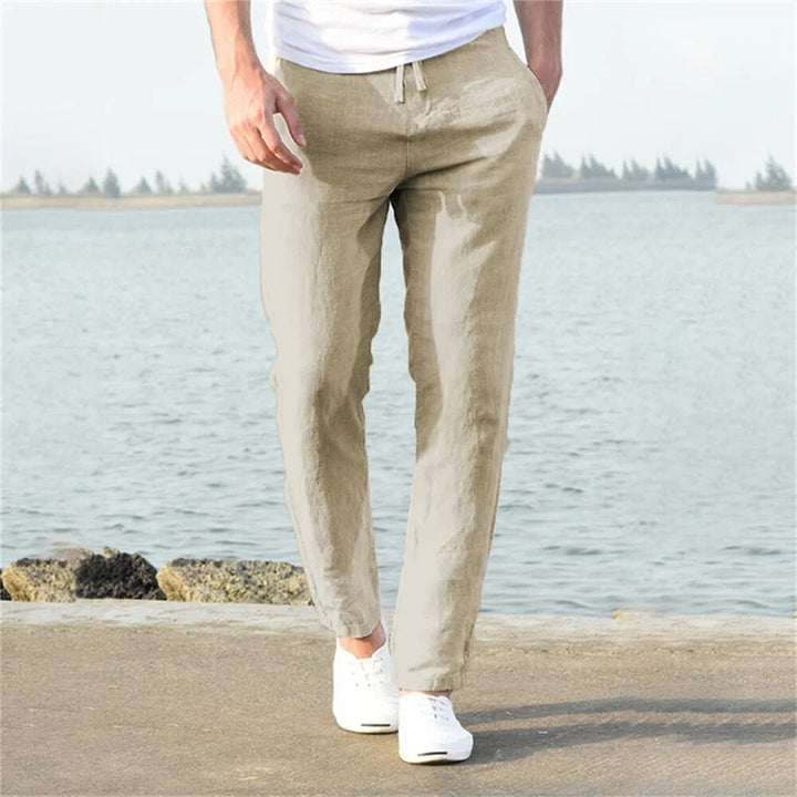 Linen Pants For Men | Drawstring | Khaki