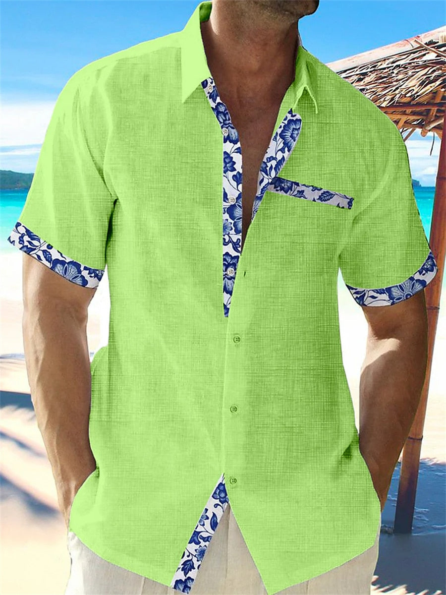 Linen Shirt For Men | Breathable Design | Green