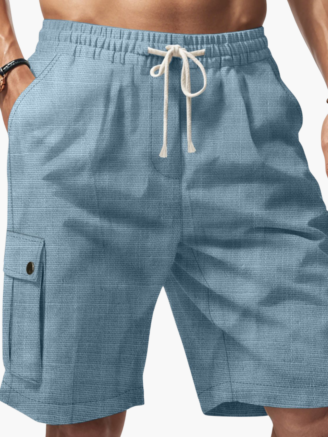 Men's Linen Blend Shorts Fashion Everyday Essential Breathable & Lightweight