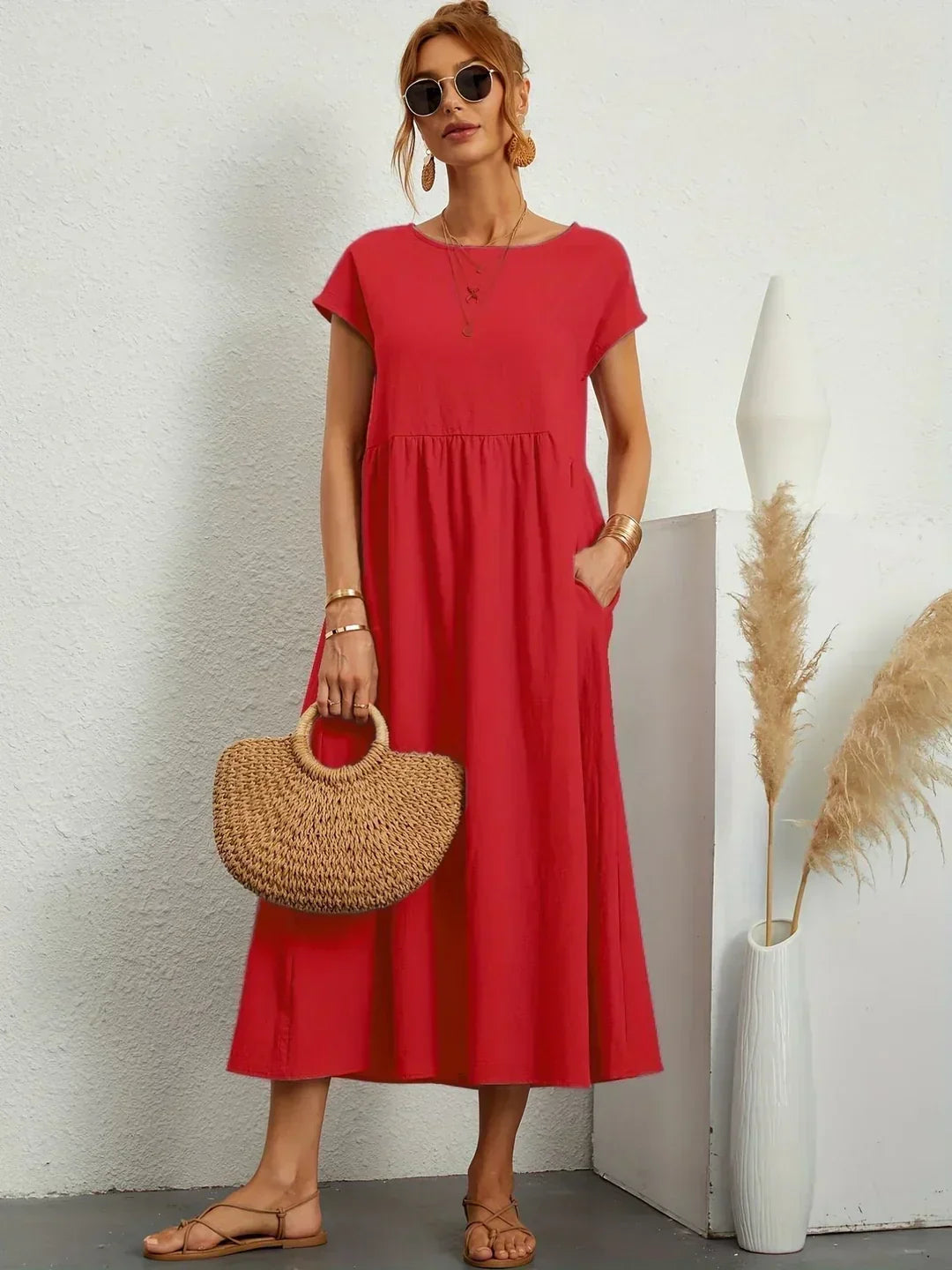 Julie | Elegant Cotton Linen Dress