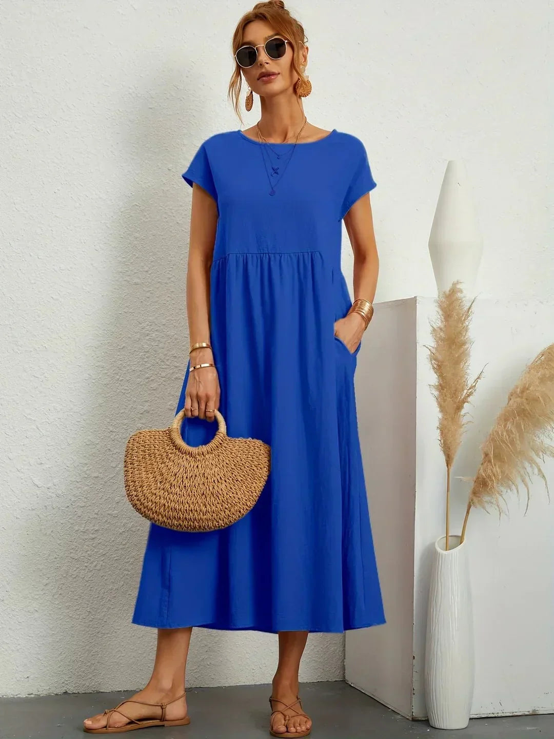 Julie | Elegant Cotton Linen Dress