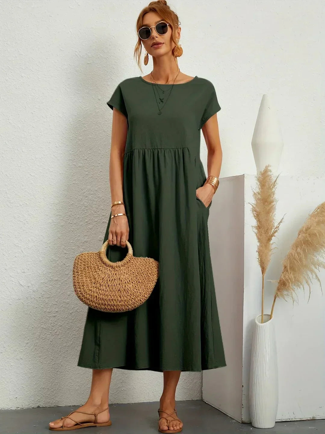 Julie | Elegant Cotton Linen Dress