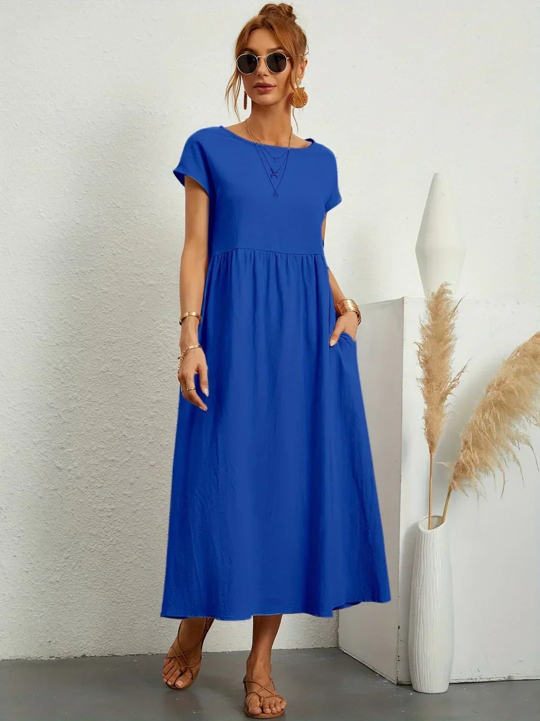 Julie | Elegant Cotton Linen Dress