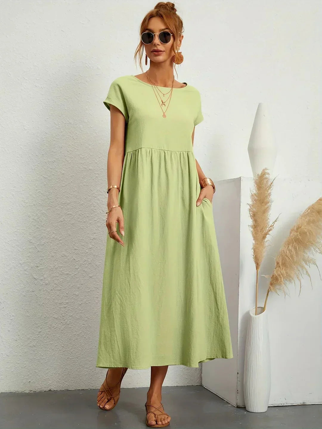 Julie | Elegant Cotton Linen Dress