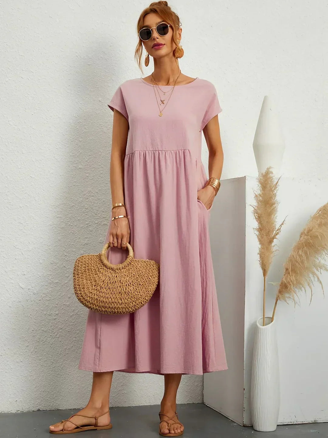 Julie | Elegant Cotton Linen Dress