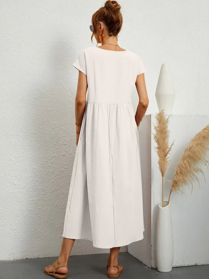 Julie | Elegant Cotton Linen Dress