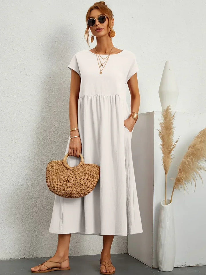 Julie | Elegant Cotton Linen Dress