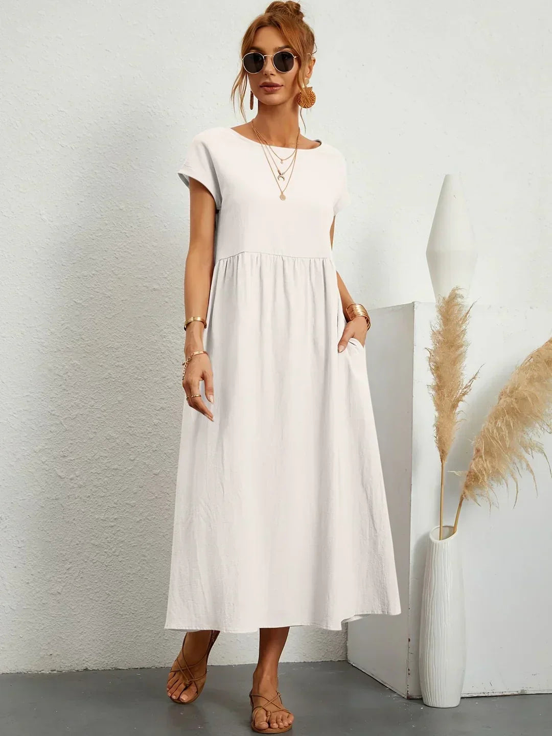 Julie | Elegant Cotton Linen Dress