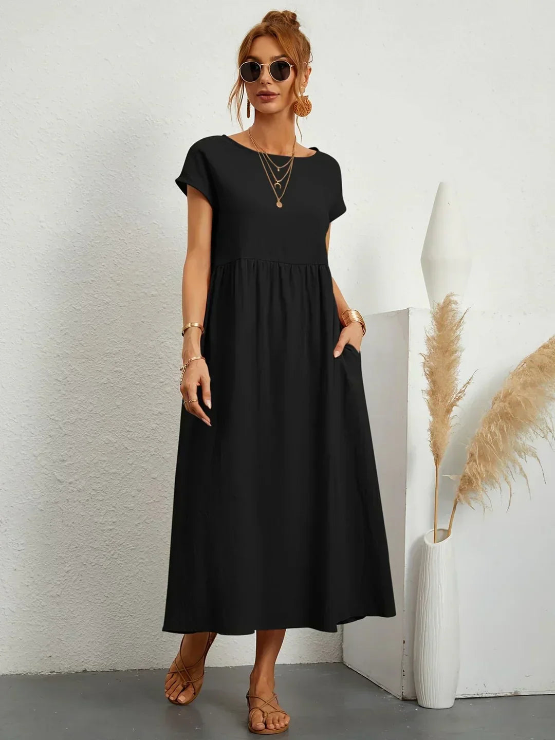 Julie | Elegant Cotton Linen Dress