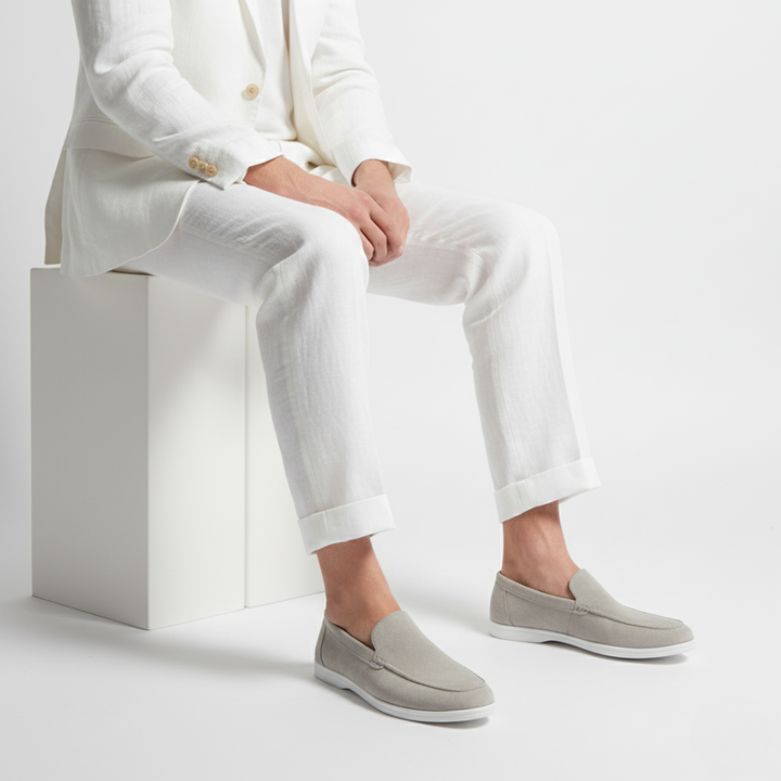 Suede Leather Loafers Men's Lightweight Slip-On Shoes