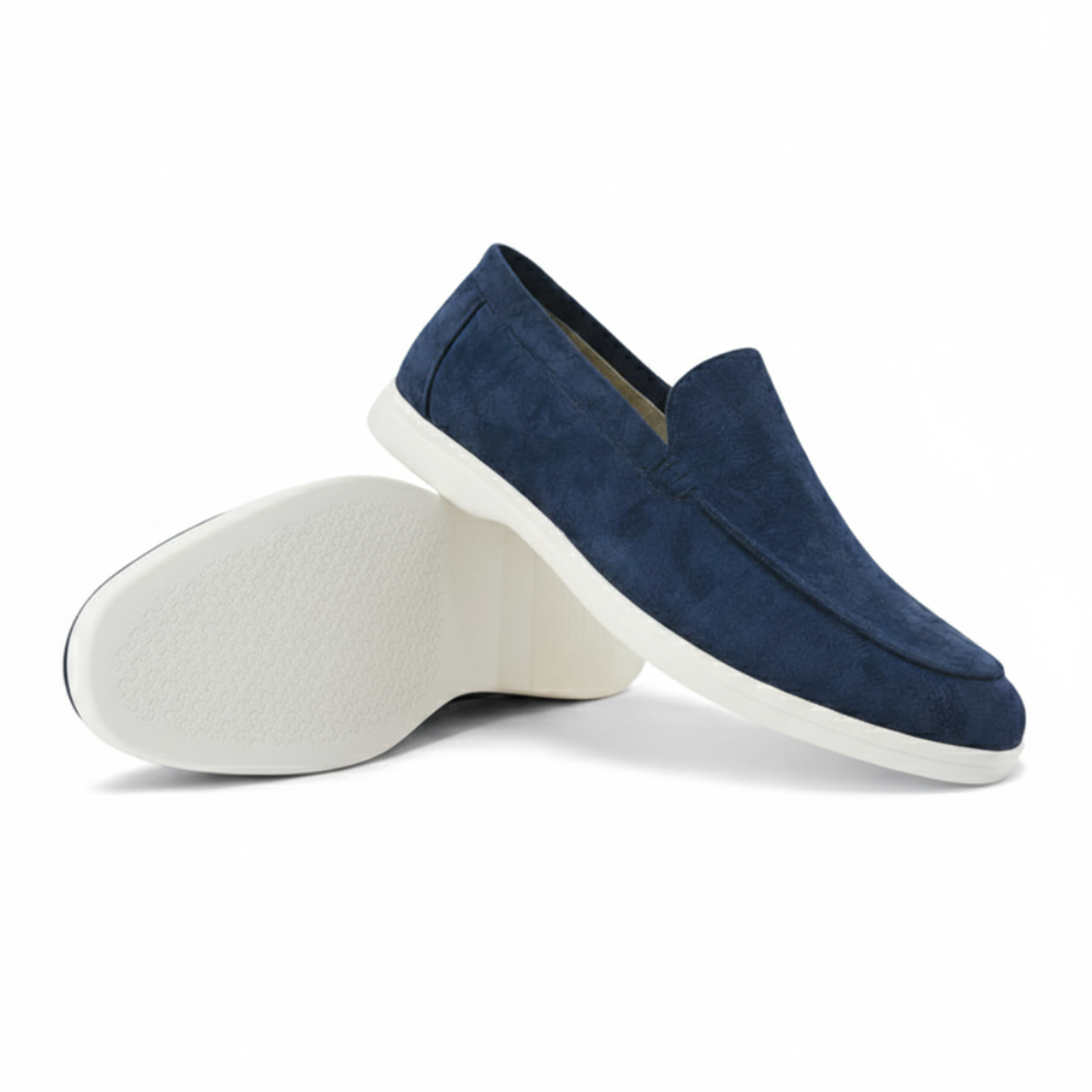 Suede Leather Loafers Men's Lightweight Slip-On Shoes