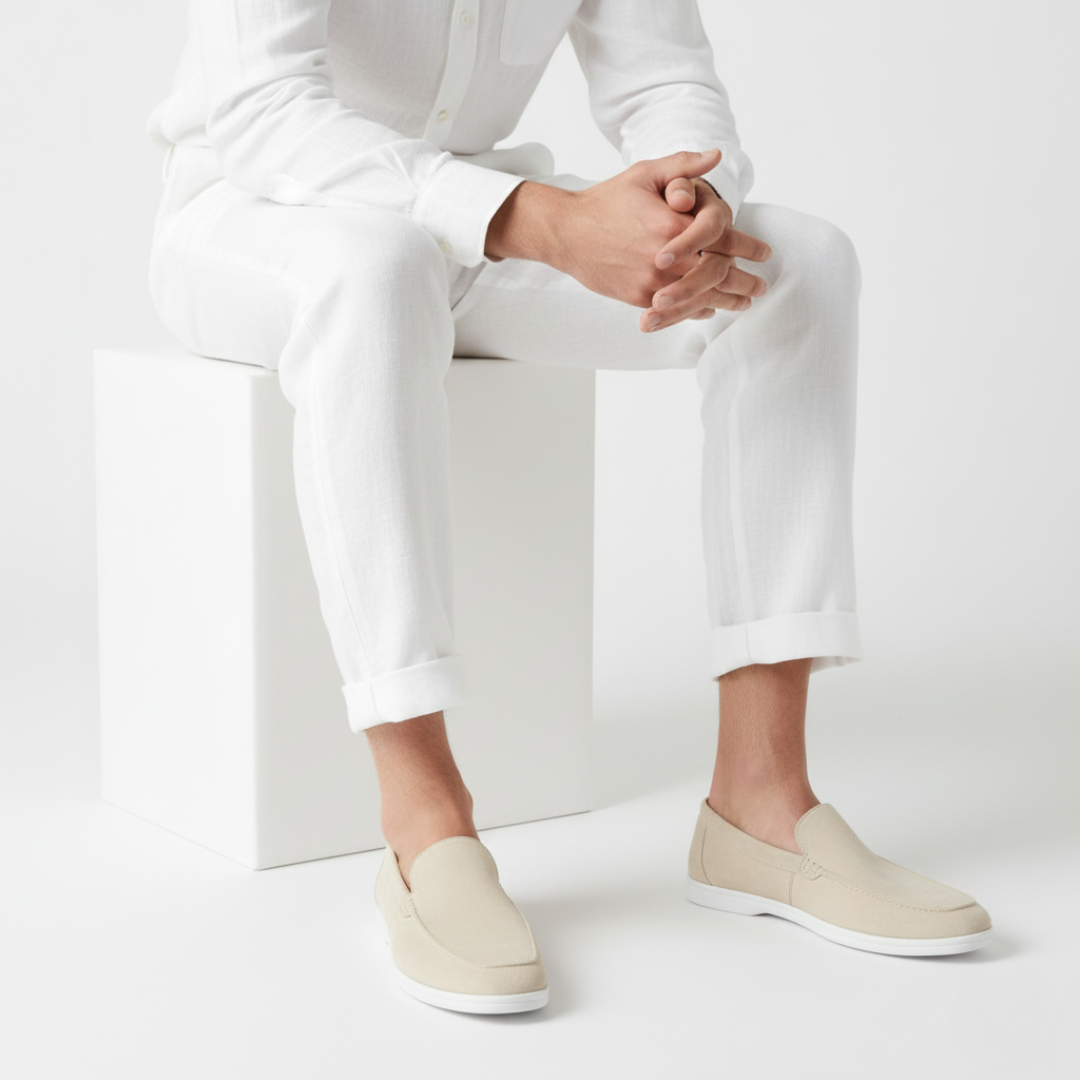 Suede Leather Loafers Men's Lightweight Slip-On Shoes