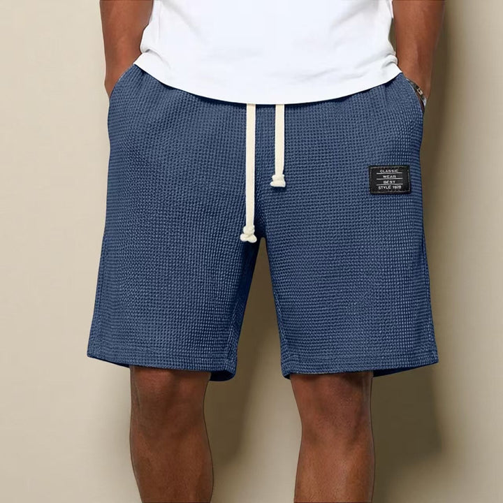 Cotton Waffle Knit Shorts For Men Casual Trousers