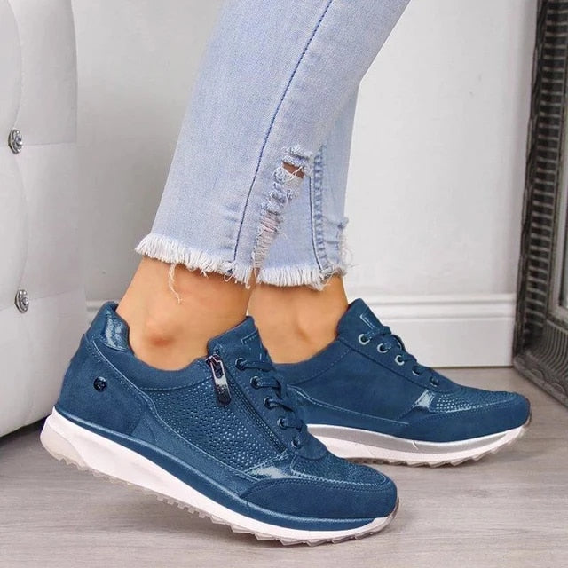 Women's Orthopedic Walking Sneakers Summer Fashion Breathable Cotton Shoes