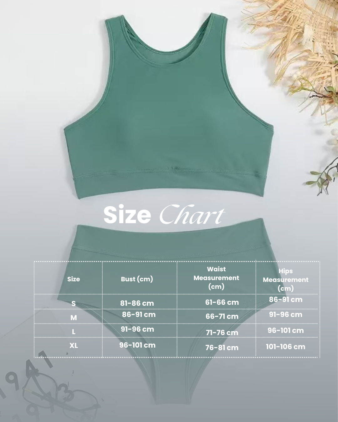 Swimwear High Waisted Bikini Set for Women | Sporty Fit