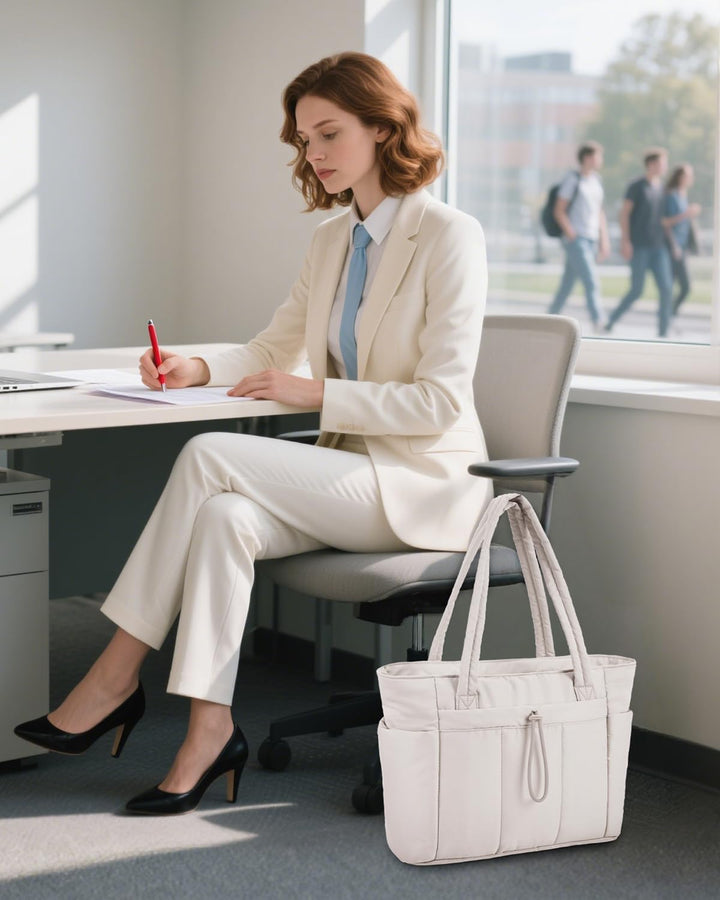 Quilted Tote Bag for Women | Water-Resistant 8