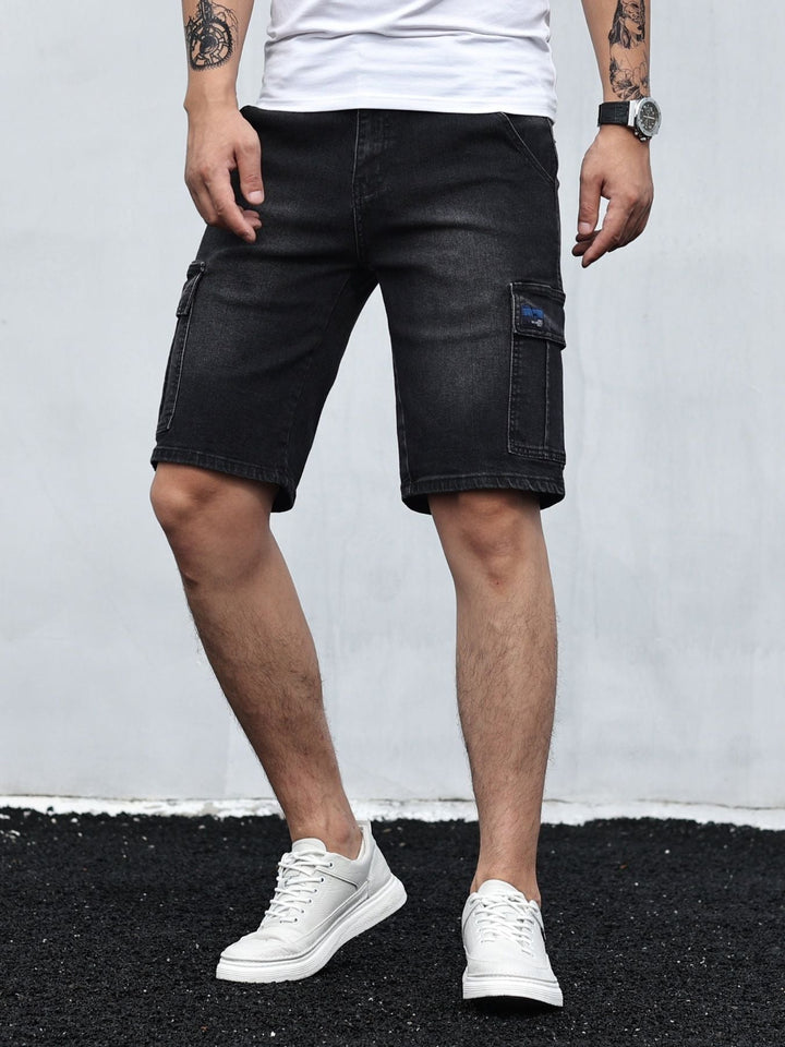 Men's Denim Cargo Shorts Cotton Casual Summer Shorts