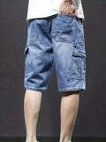 Men's Denim Cargo Shorts Cotton Casual Summer Shorts