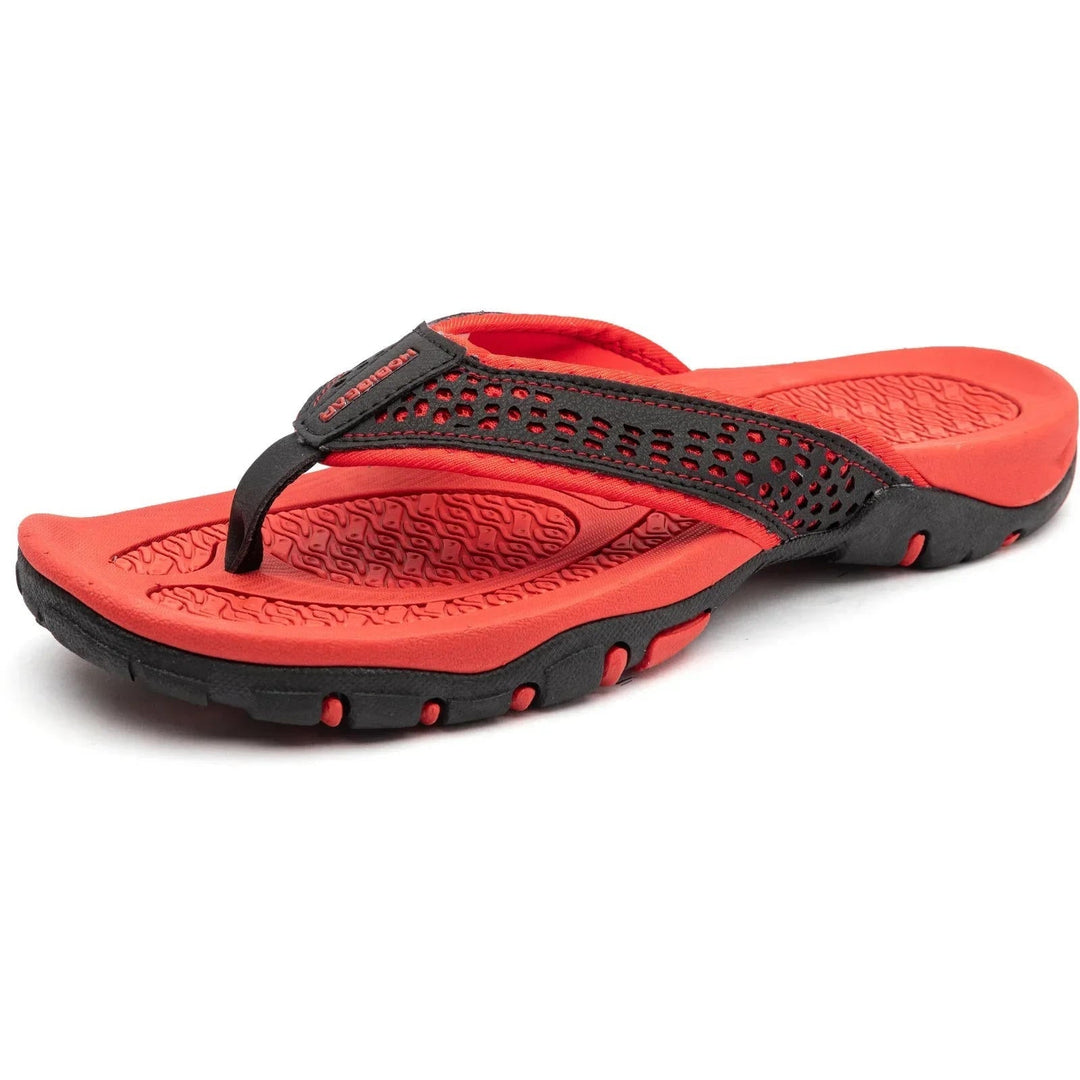 Flip Flops Men's Leather Arch Support Comfort Cushioned Summer Beach Thongs