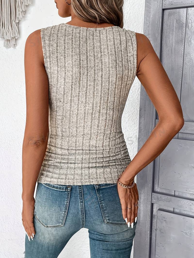 Ribbed Tank Top For Women | Slim Fit 2