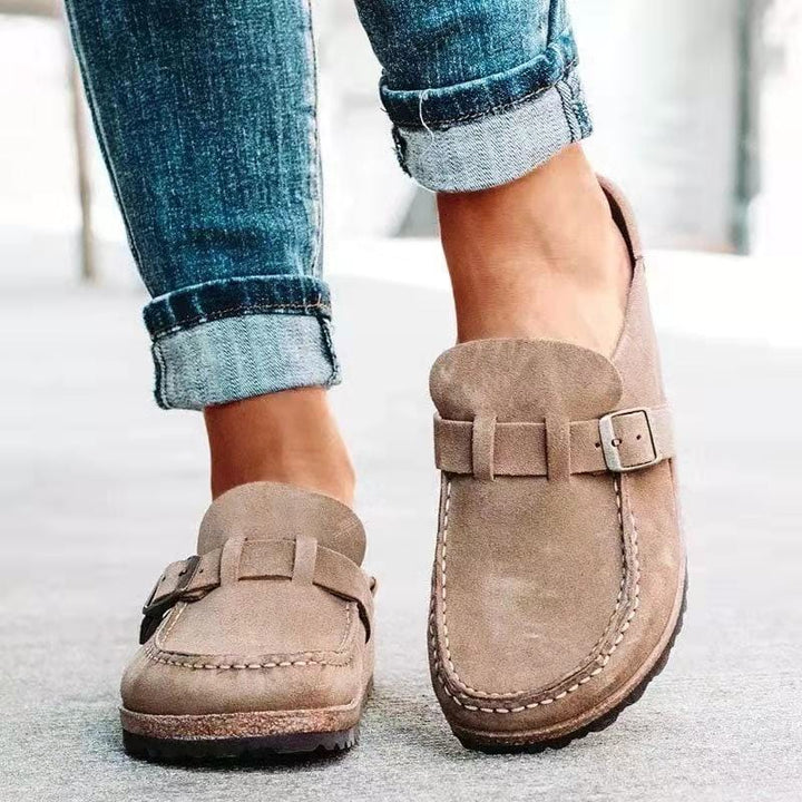 Suede Clogs with Arch Support Summer Slip-on Mules