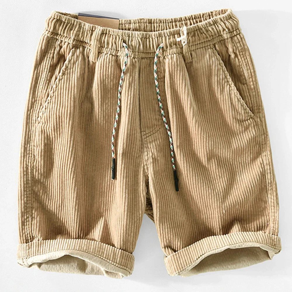 Men's Corduroy Shorts Casual Summer Chino Shorts