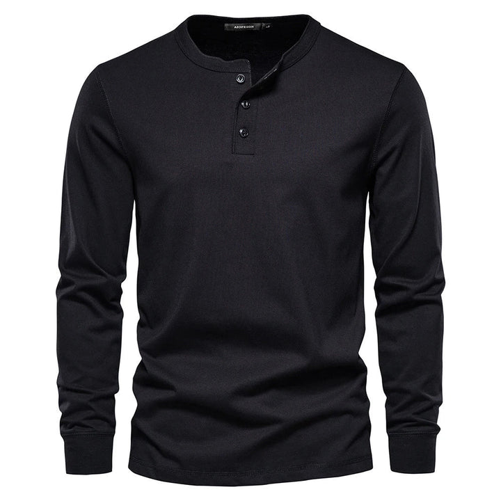 Men's Lightweight Henley Long Sleeve Shirt for Summer