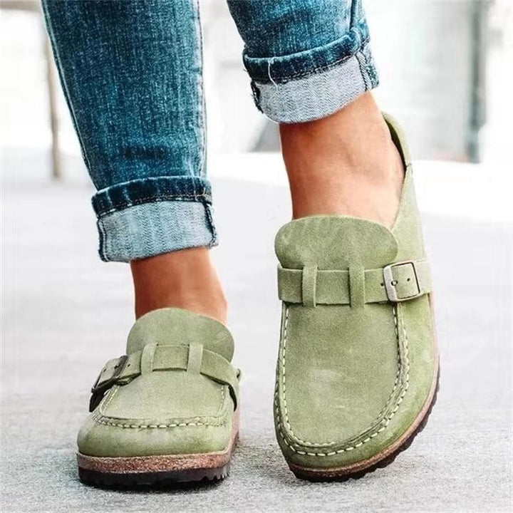 Suede Clogs with Arch Support Summer Slip-on Mules