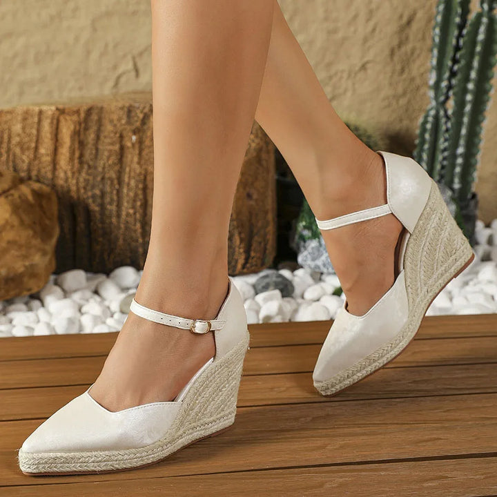 Women's Espadrille Wedge Heels Summer Fashion Breathable Canvas Wedges