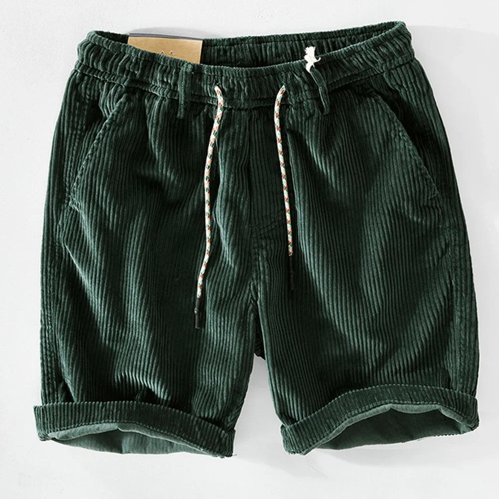 Men's Corduroy Shorts Casual Summer Chino Shorts