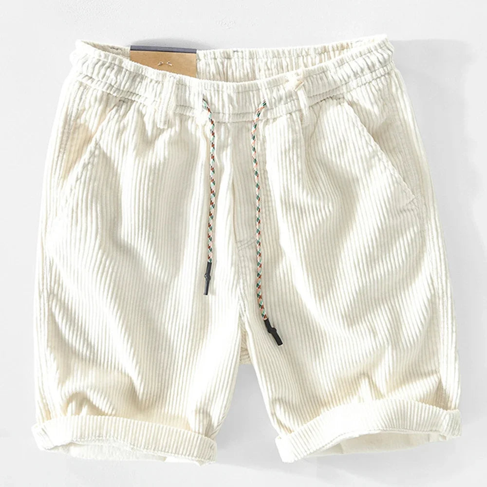 Men's Corduroy Shorts Casual Summer Chino Shorts